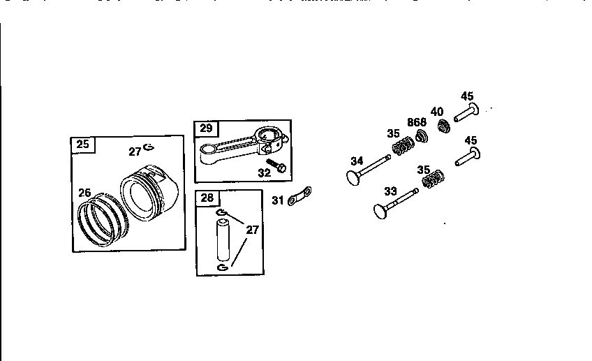 Piston Assembly And Ring Set Diagram and Parts List for 195702-4015  Briggs and Stratton Engine